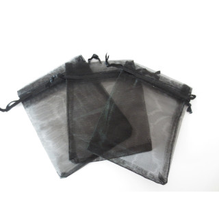 Organza Gift Bag Black 17 x 23cm