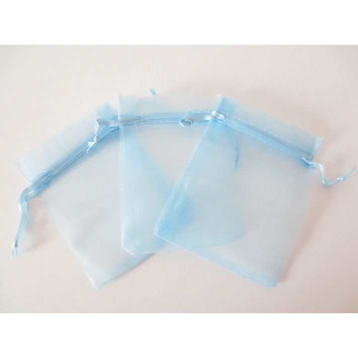 Organza Gift Bag Light Blue 17 x 23cm