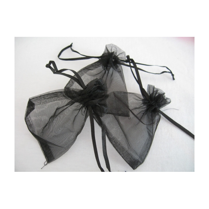 Organza Gift Bag Black 13 x 20cm