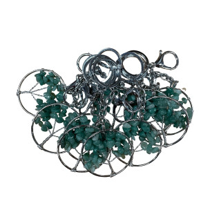 Tree of Life Keychains with Aventurine Gemstones