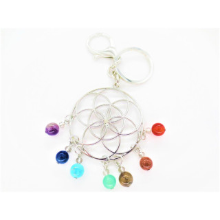 Seed of Life keychain stainless steel