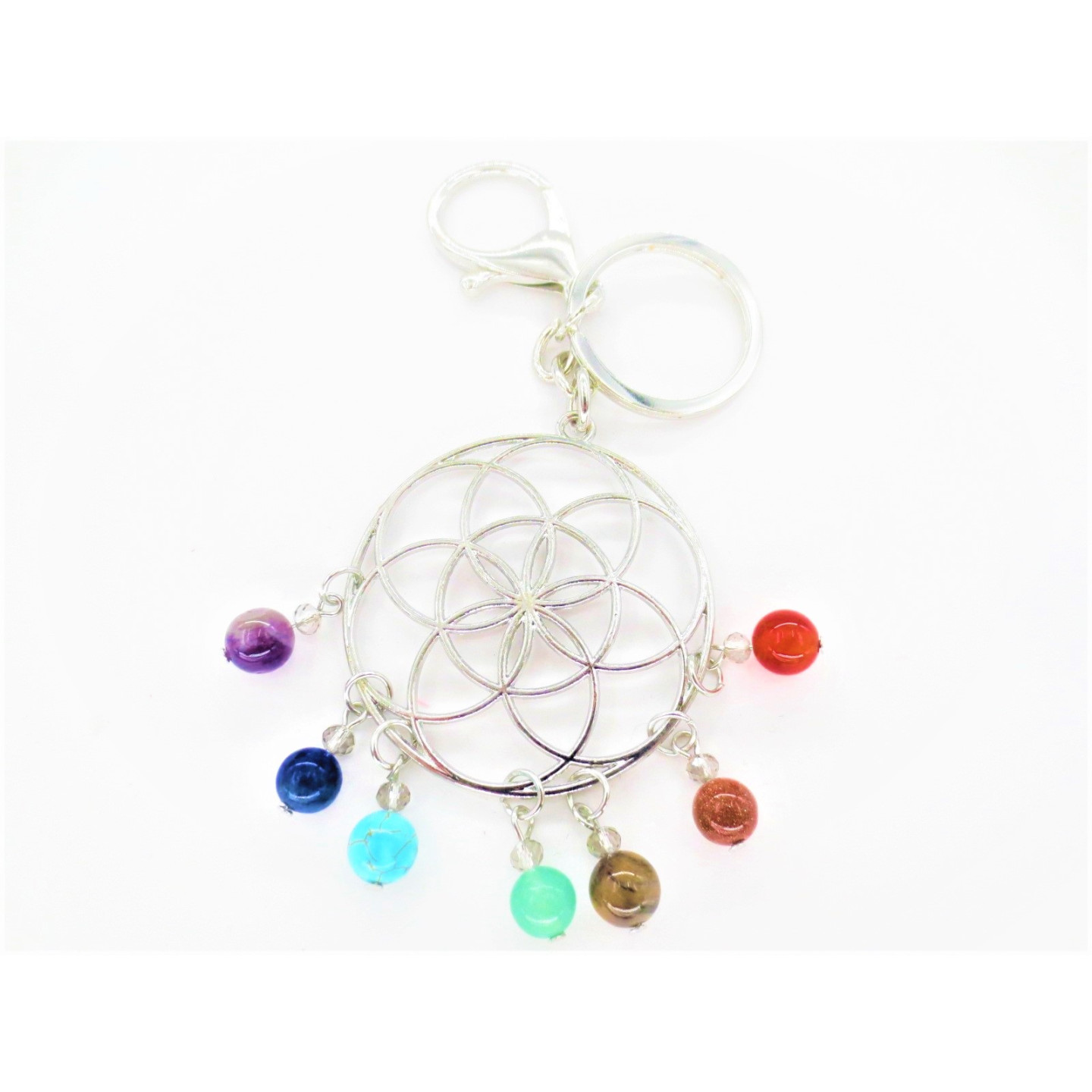 Seed of Life keychain stainless steel