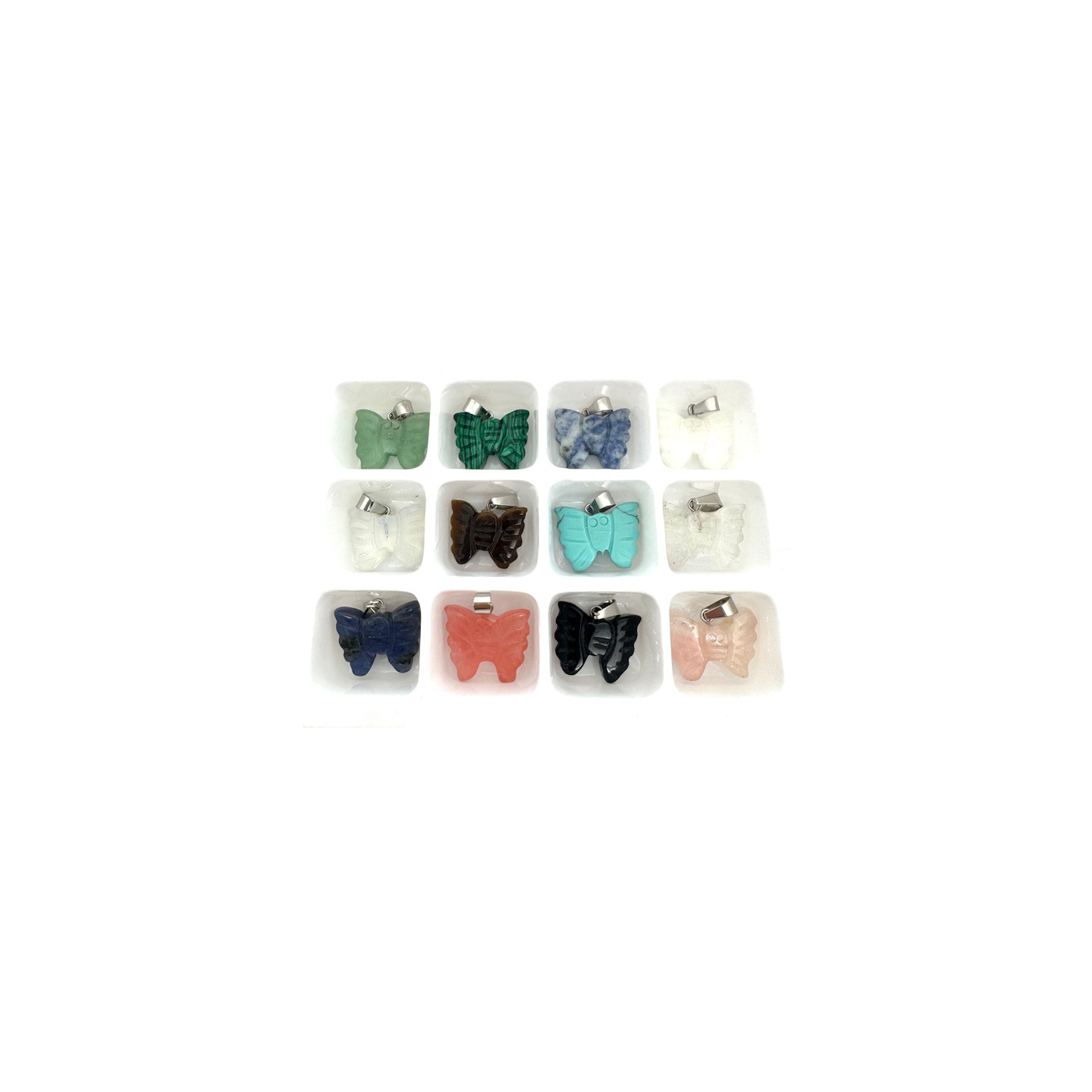 Wholesale - Gemstone Butterfly Pendant Set