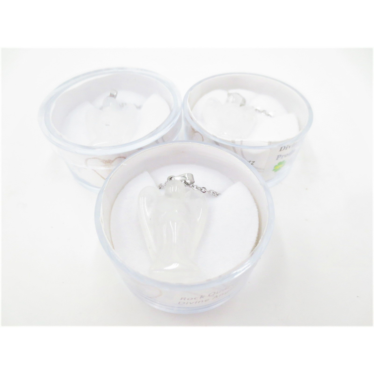 Divine Angel Pendant Necklace - rock crystal- wholesale