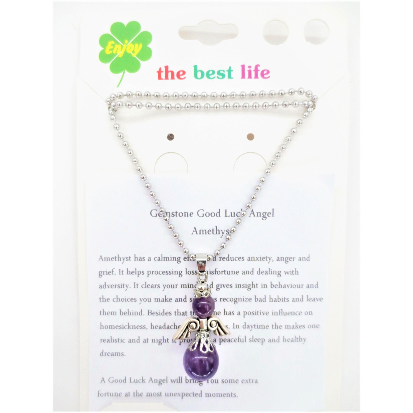 Angel necklace - amethyst