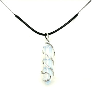 Gemstone Pendant Necklace - Opal