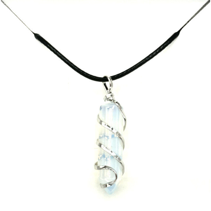 Gemstone Pendant Necklace - Opal