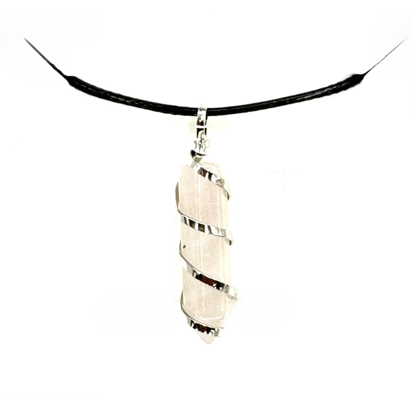 Gemstone Pendant Necklace - Rose Quartz