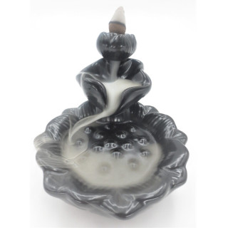 Backflow Incense Burner Lotus Small (Moss Green)