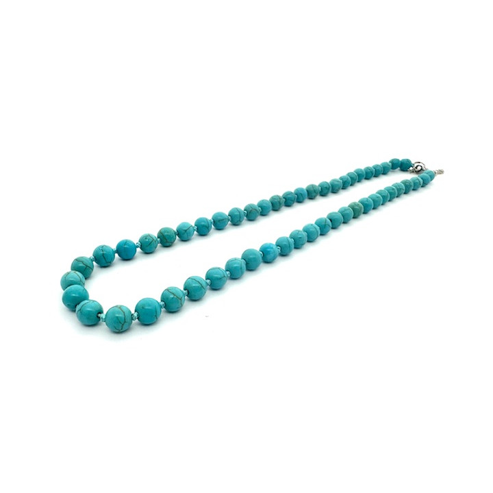 Wholesale 8 mm Turquoise Beaded Necklace (without Box)