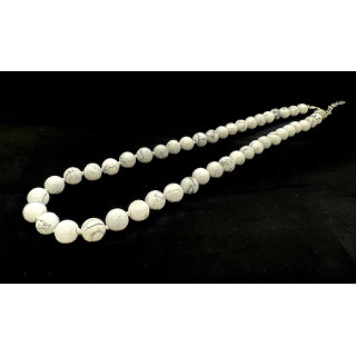 Wholesale 8 mm White Howlite Beaded Necklace (without Box)