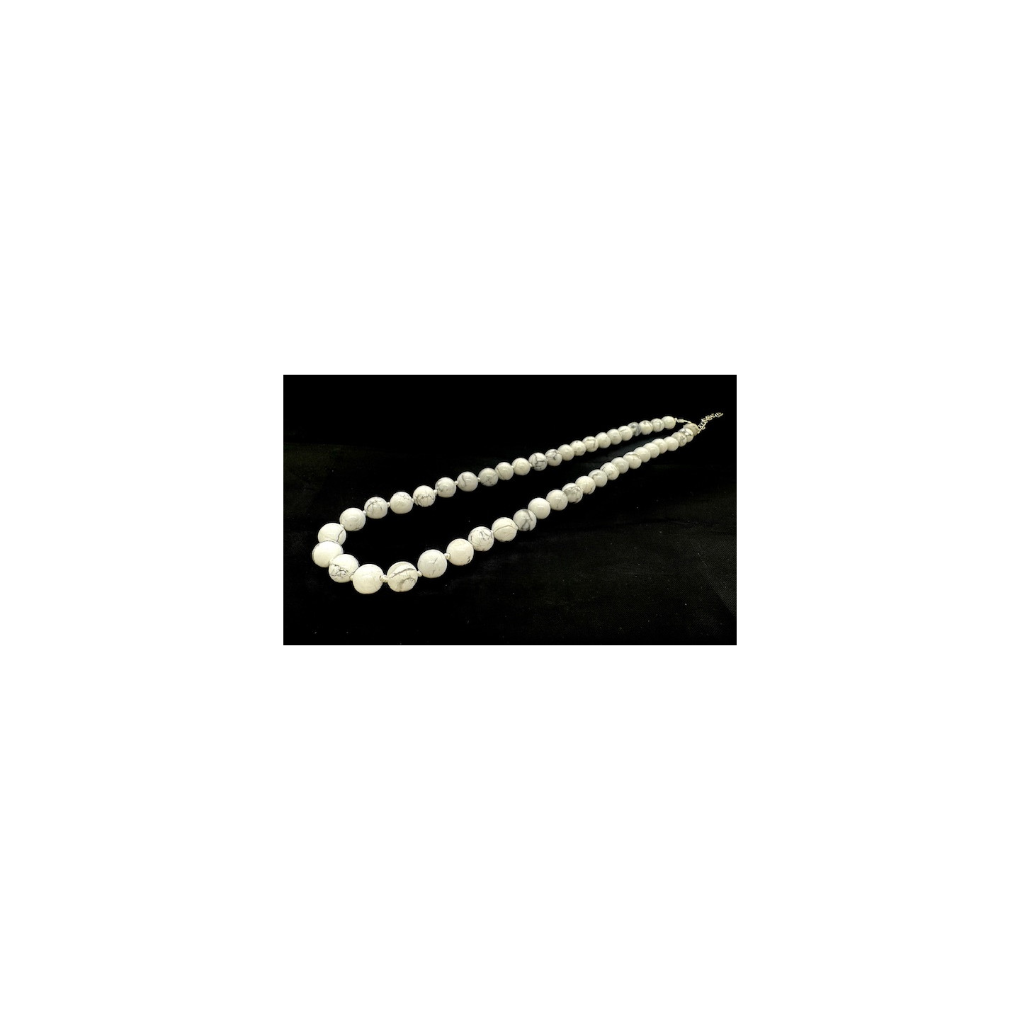 Wholesale 8 mm White Howlite Beaded Necklace (without Box)