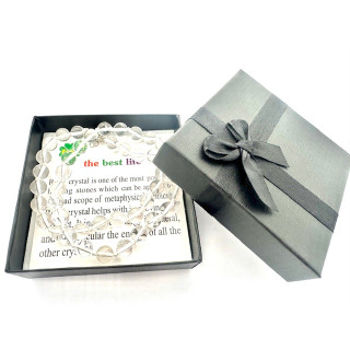 Wholesale 8 mm Rock Crystal Beaded Necklace (with Box)