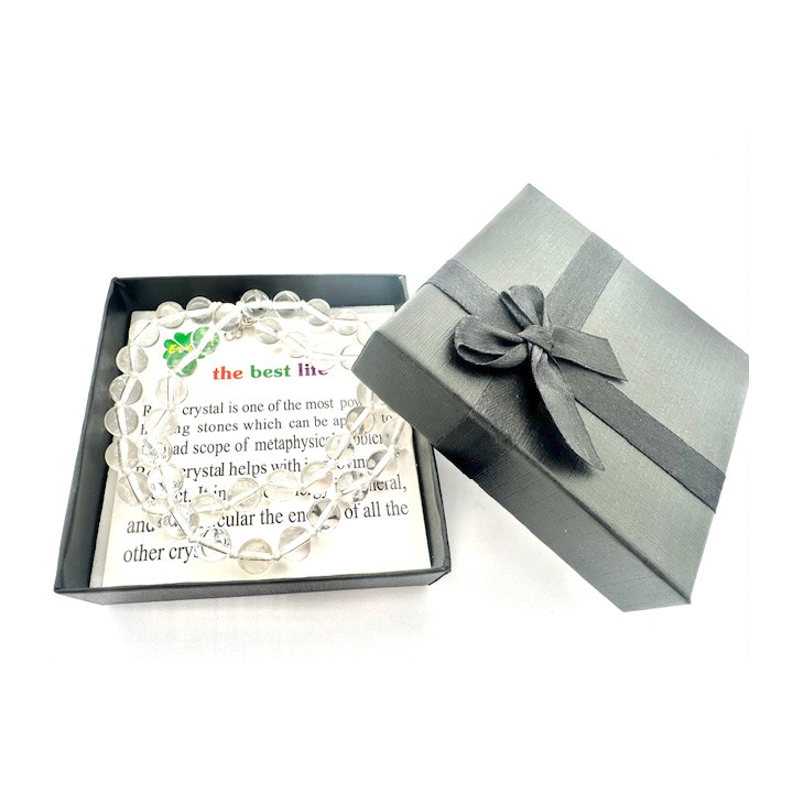 Wholesale 8 mm Rock Crystal Beaded Necklace (with Box)