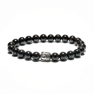 8mm Buddha Bracelet without Box - Garnet