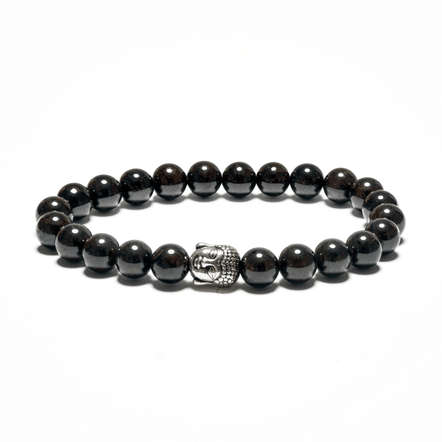 8mm Buddha Bracelet without Box - Garnet