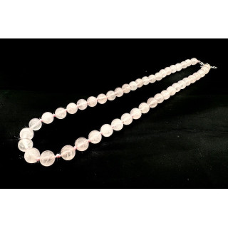 Wholesale 8 mm Rose Quartz Beaded Necklace (without Box)