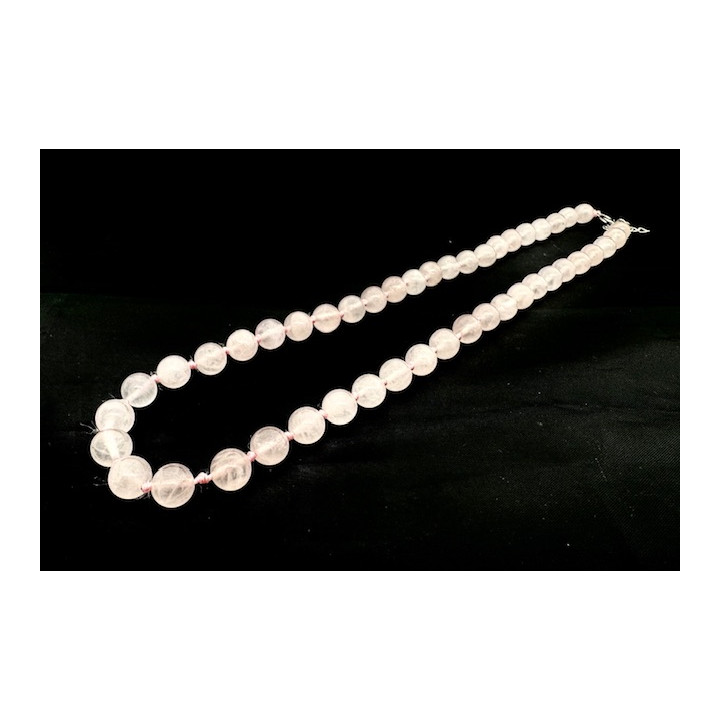 Wholesale 8 mm Rose Quartz Beaded Necklace (without Box)