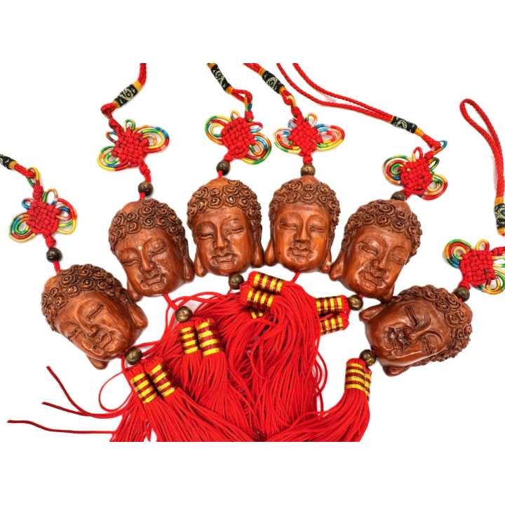 Buddha's Head Lucky Hangers (6 pieces)