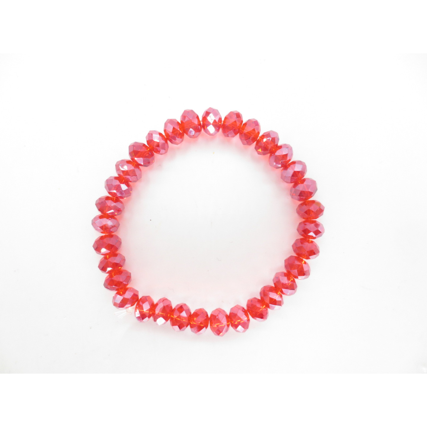 Elegant Red Crystal Beaded Bracelet