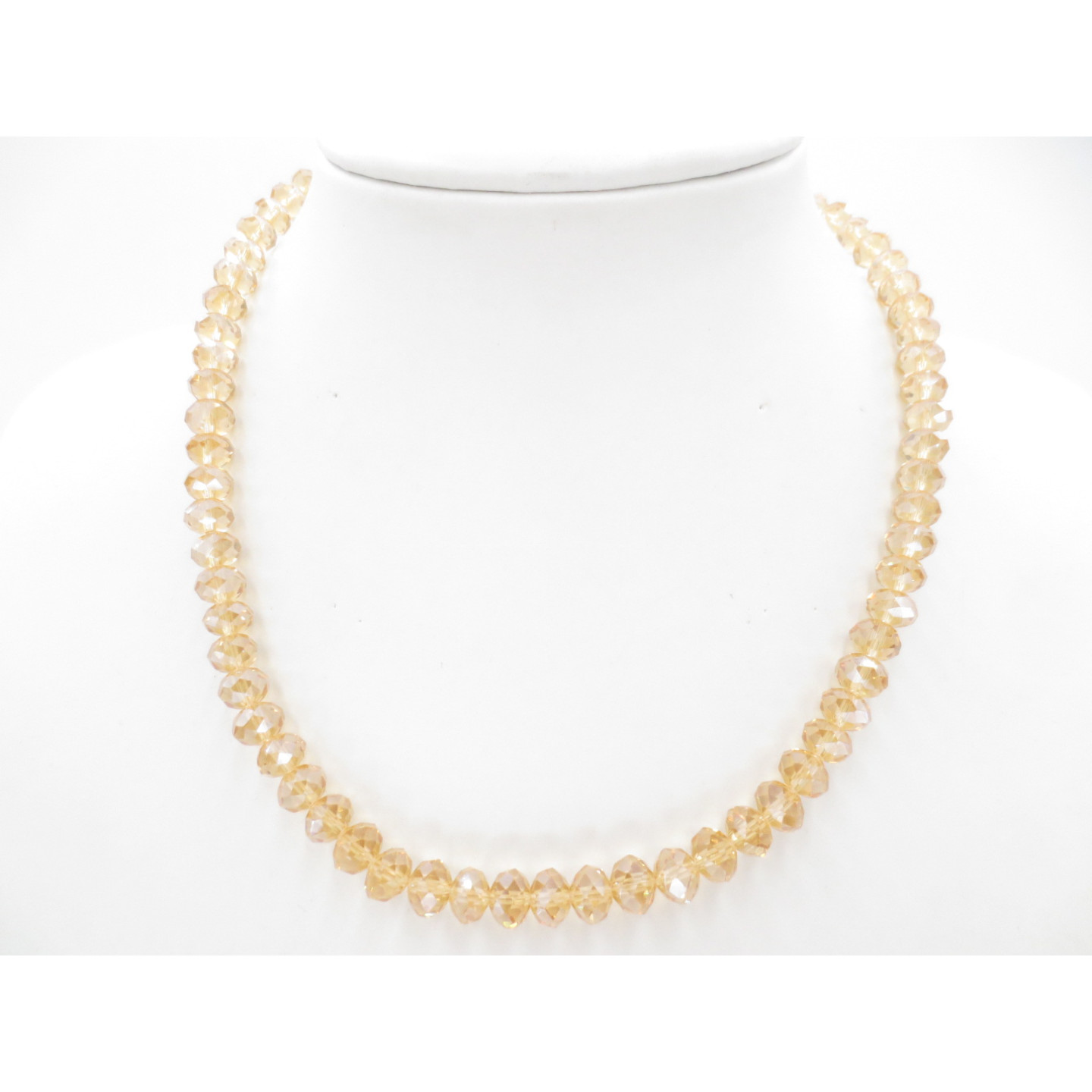 Crystal necklace thin yellow