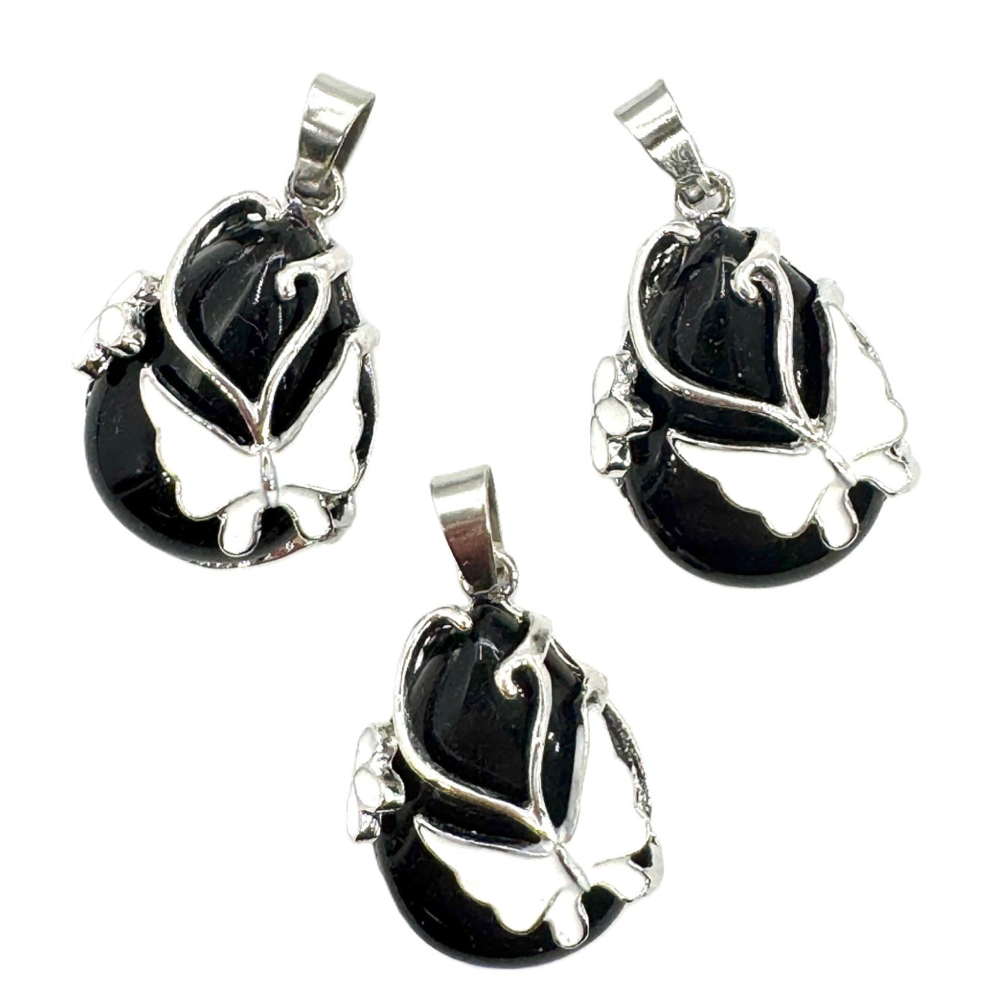 Gemstone Butterfly Pendant - Onyx ()