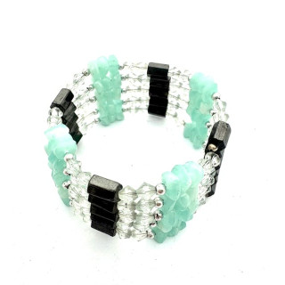 Amazonite Magnetic Wrap Bracelet with Beads