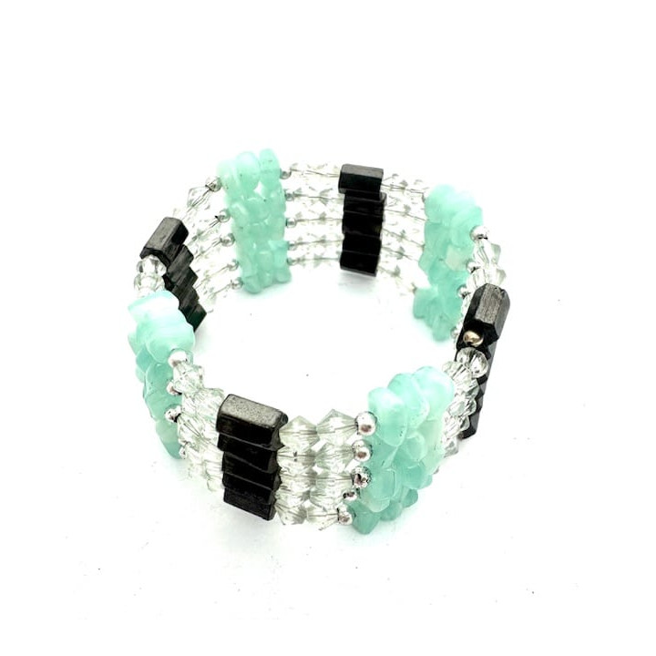 Amazonite Magnetic Wrap Bracelet with Beads