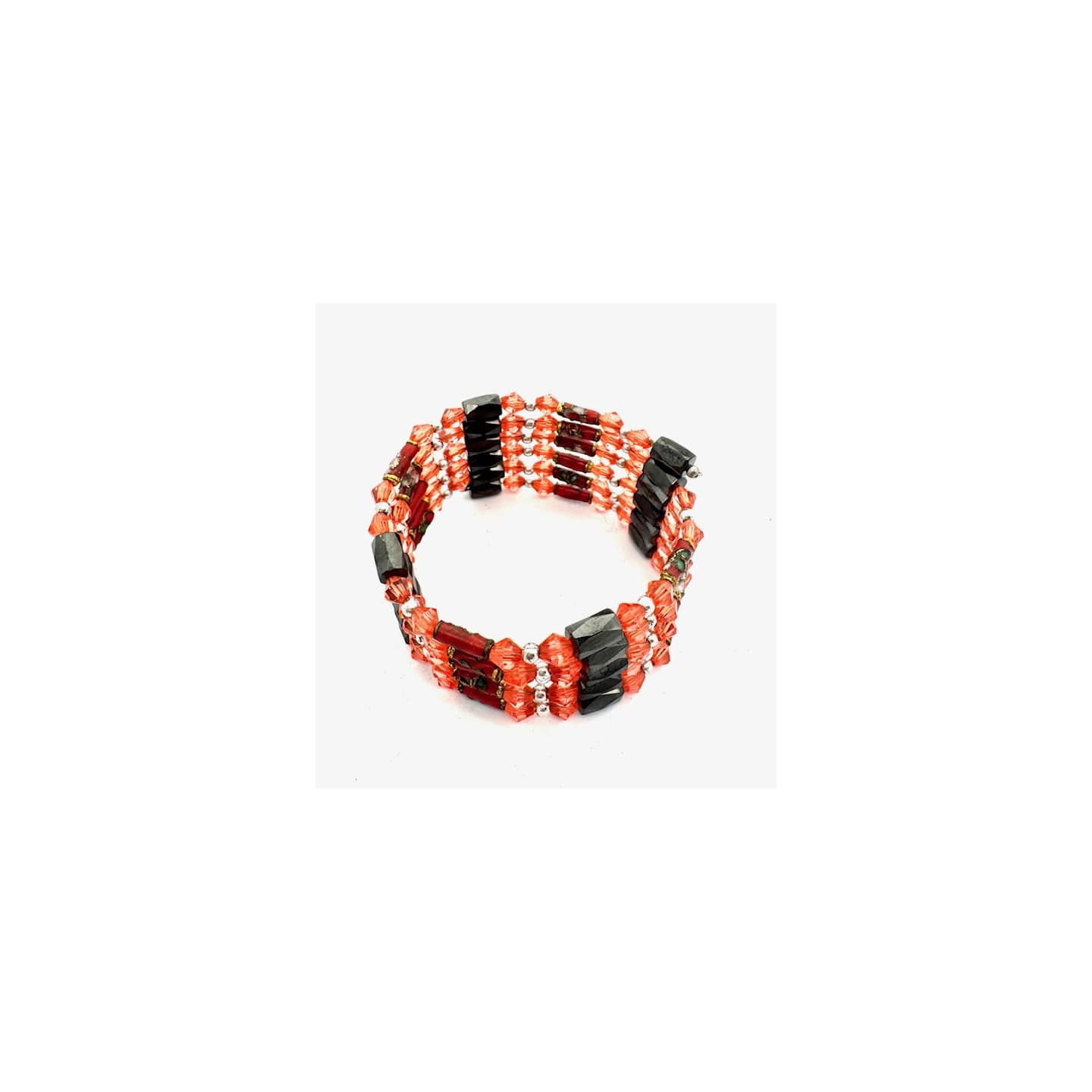 Strawberry Magnetic Wrap Bracelet with Beads