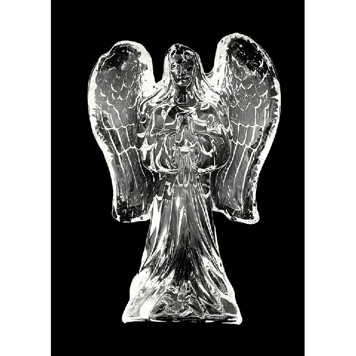 Crystal Glass Praying Angel Statue