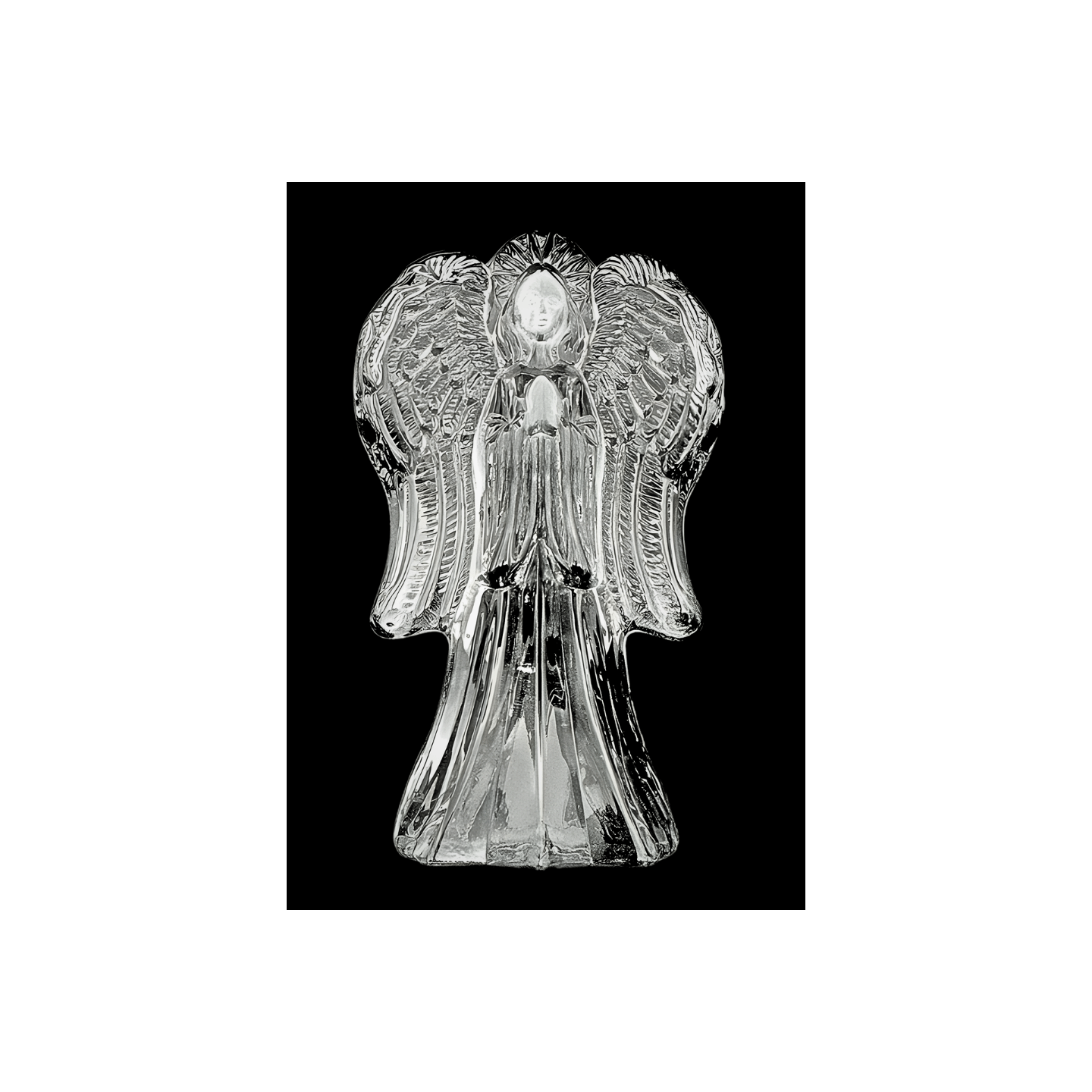 Crystal Glass Praying Angel Statue – 12 cm