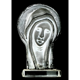 Small Crystal Glass Mary Statue
