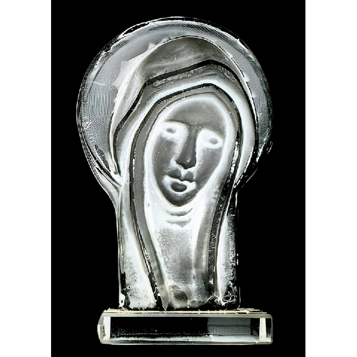 Small Crystal Glass Mary Statue