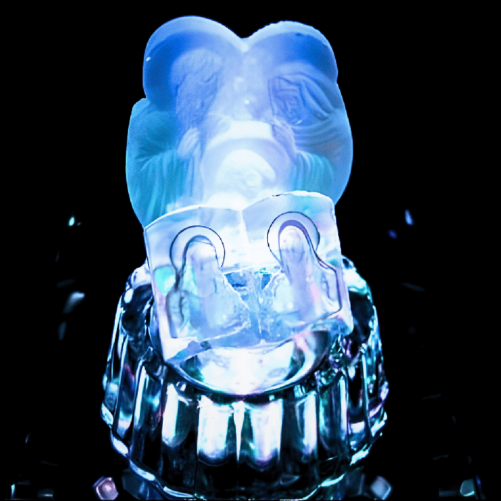 Crystal statue Saints with bible