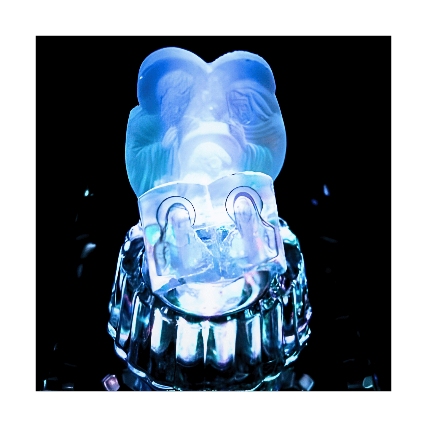 Crystal statue Saints with bible