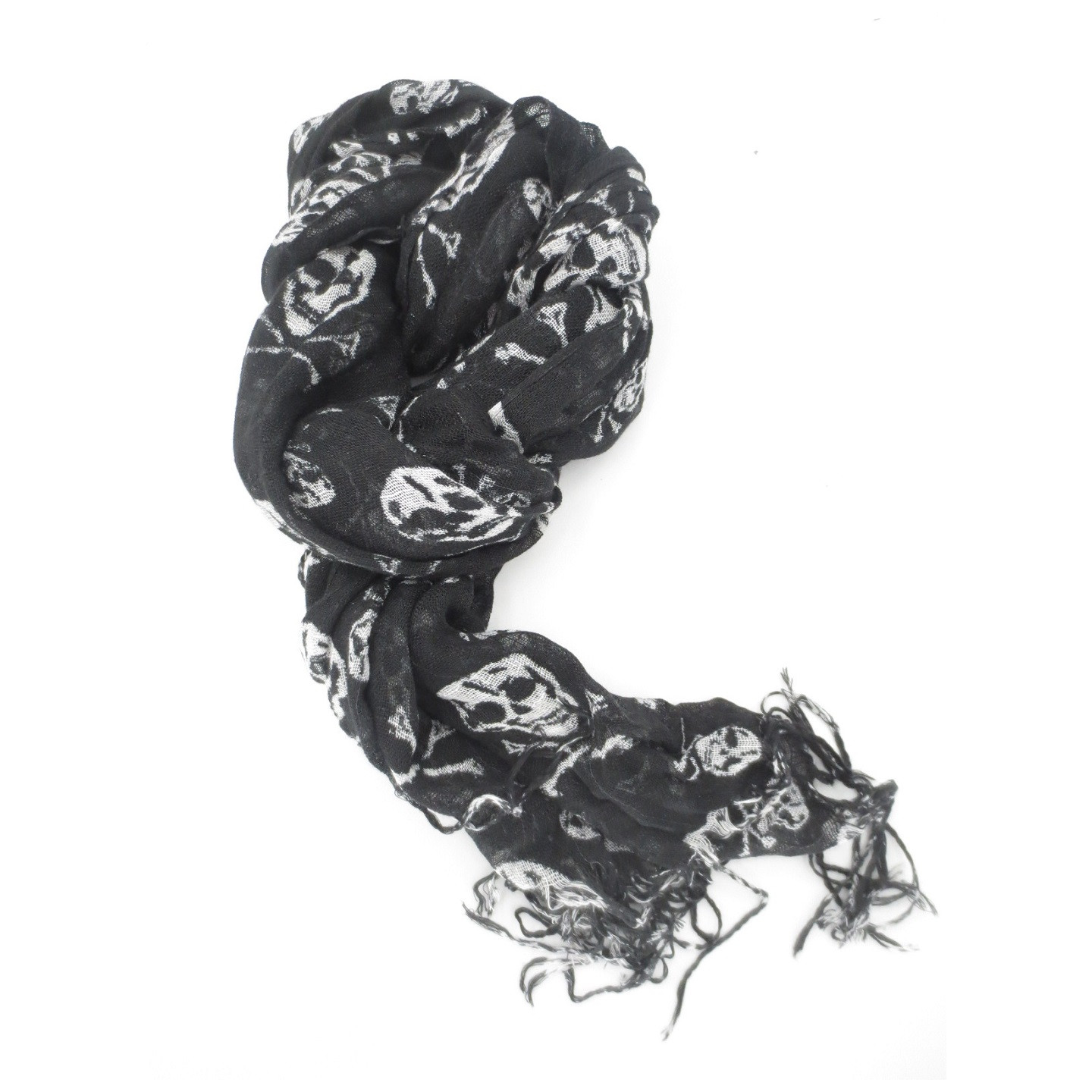 Viscose with skull black
