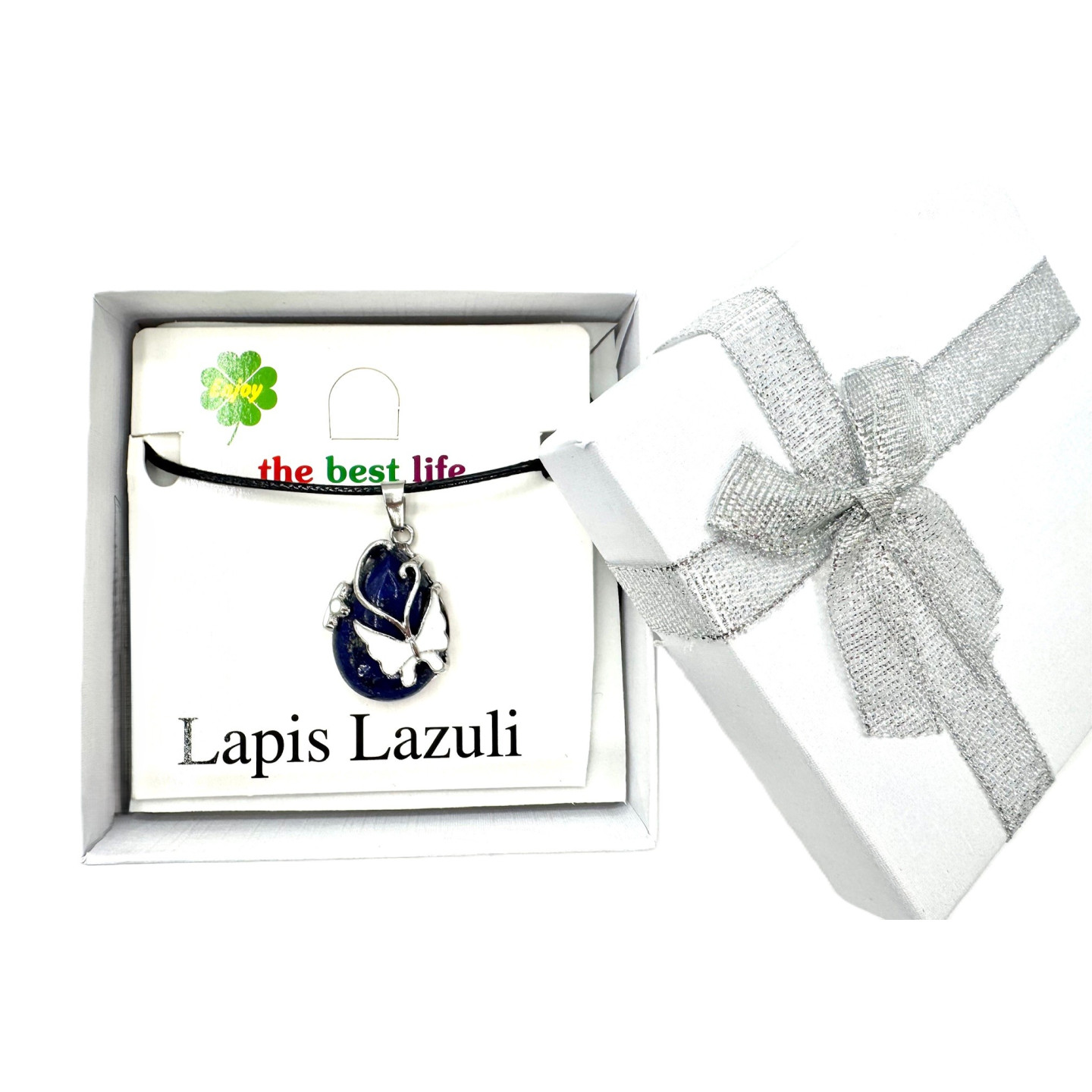 Butterfly Gemstone Pendant Necklace - Lapis Lazuli