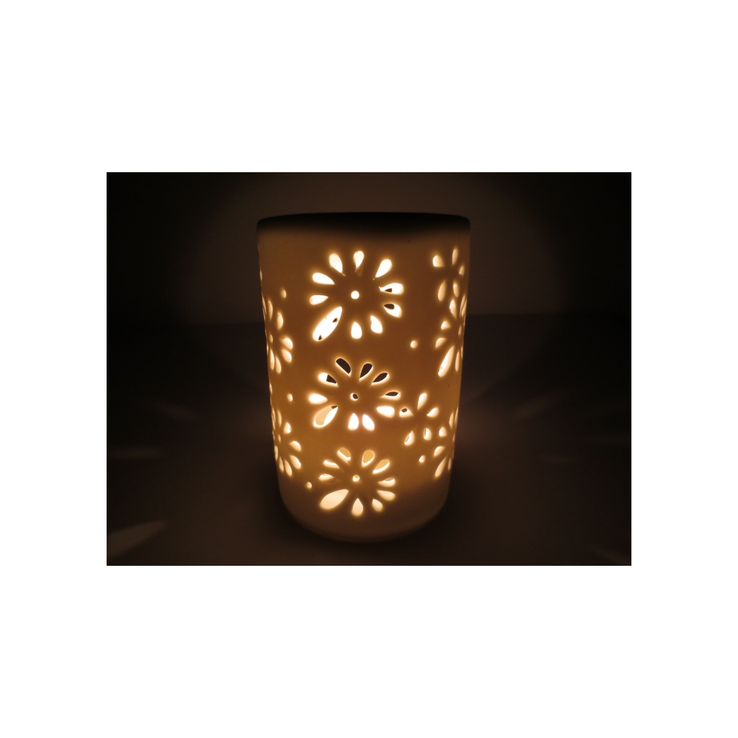 Oilburner white with decoration