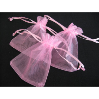 Organza Gift Bag Pink 13 x 20cm