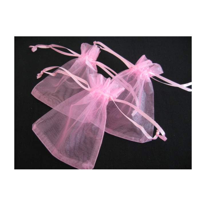 Organza Gift Bag Pink 13 x 20cm