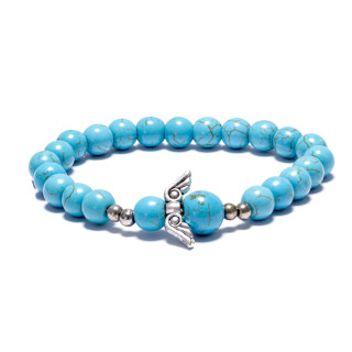 8mm Angel Bracelet without Box - Turquoise