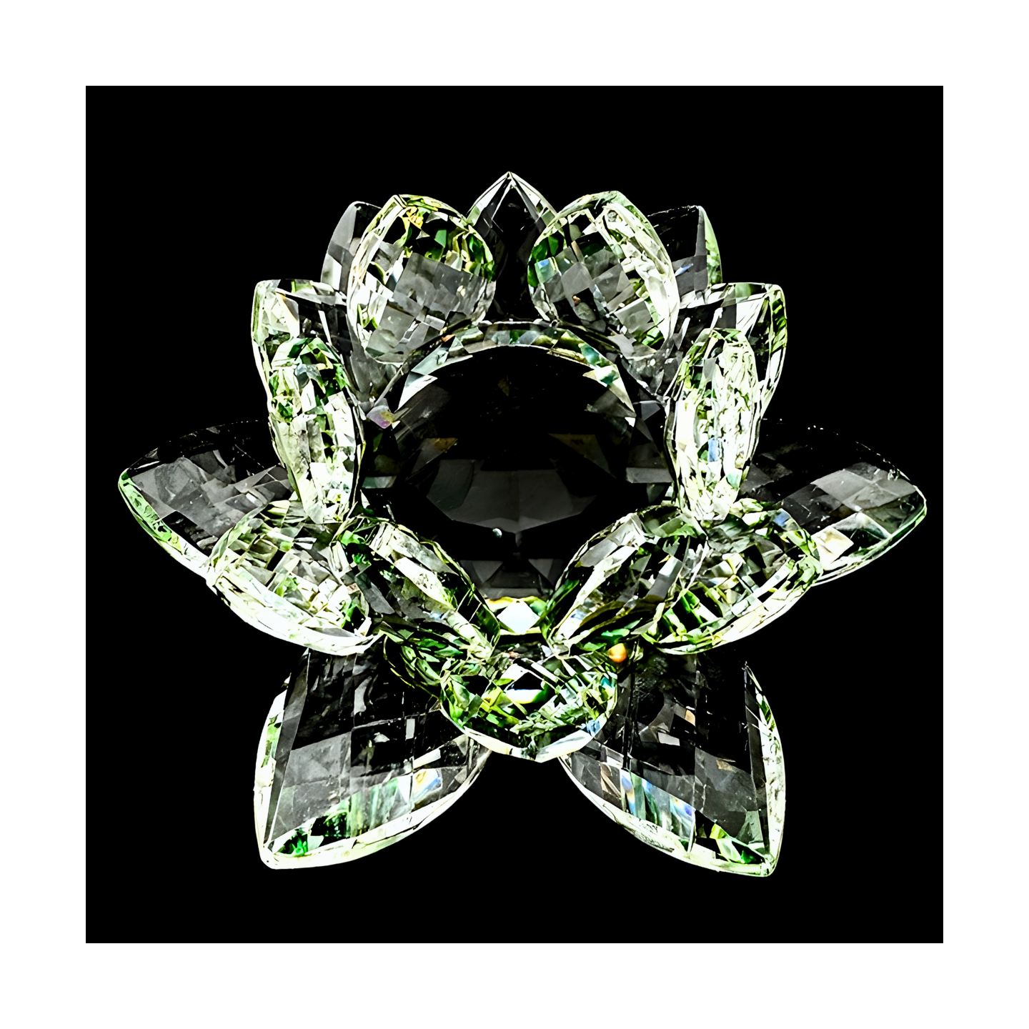 Crystal Lotus Green 10 cm (small)