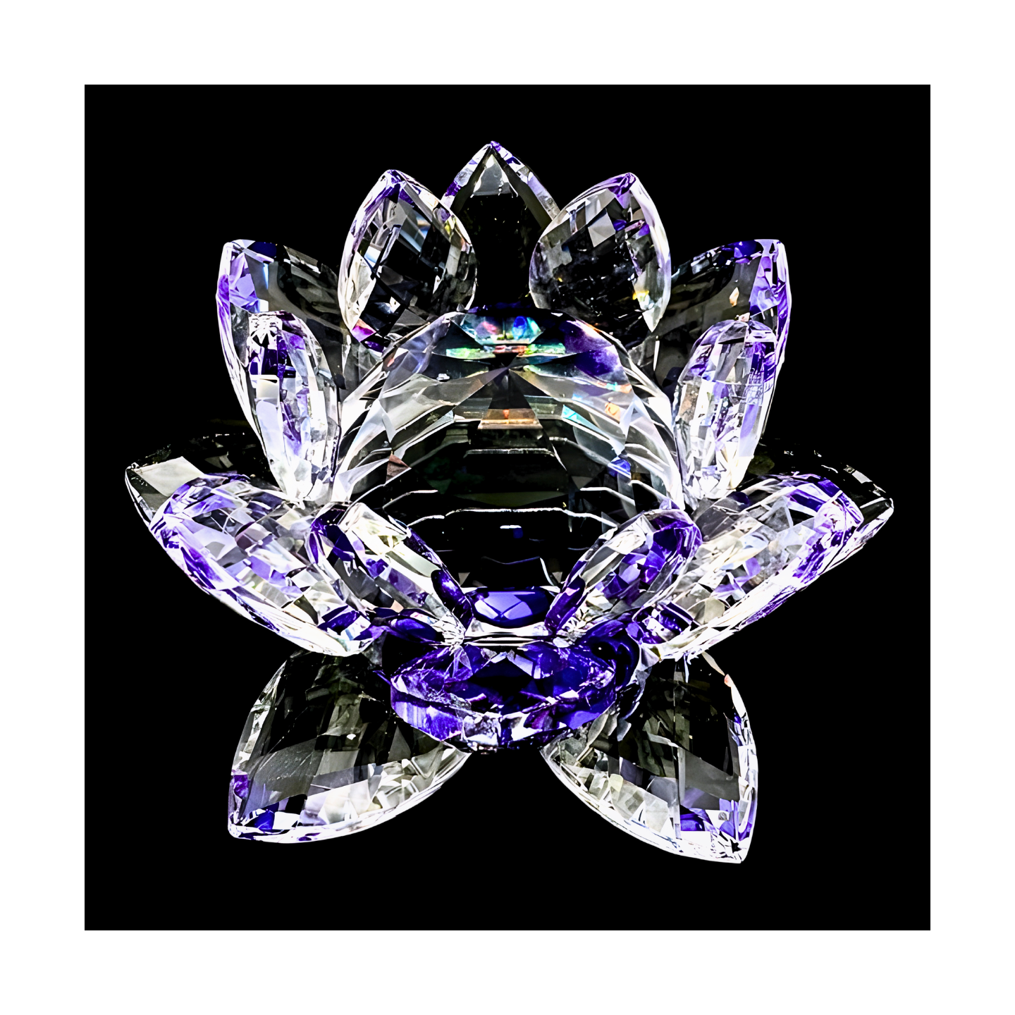 Crystal Lotus Purple 14 cm (Large)