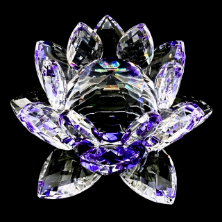 Crystal Lotus Purple 10 cm (small)