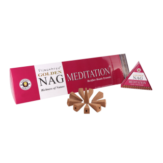Vijayshree Golden Nag Backflow Cones - Meditation