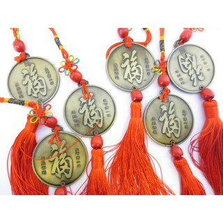 Chinese lucky coin with characters (6pc)