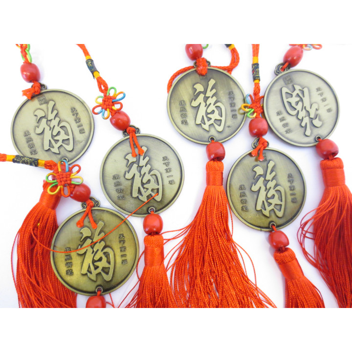 Chinese lucky coin with characters (6pc)