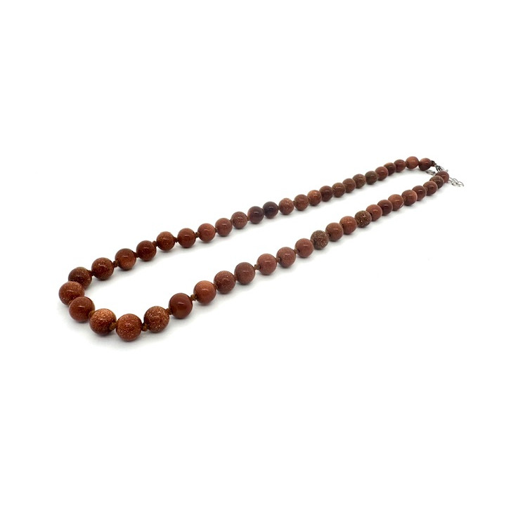 Wholesale 8 mm Goldstone Beaded Necklace (without Box)