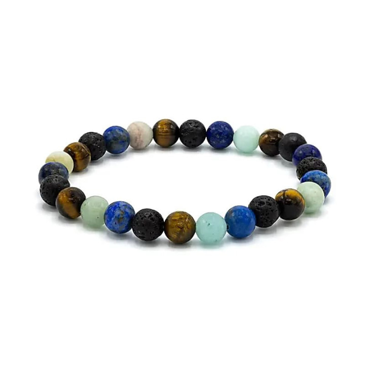 Bracelet pour poignet large en lapis-lazuli, pierre de ... | Pieralune