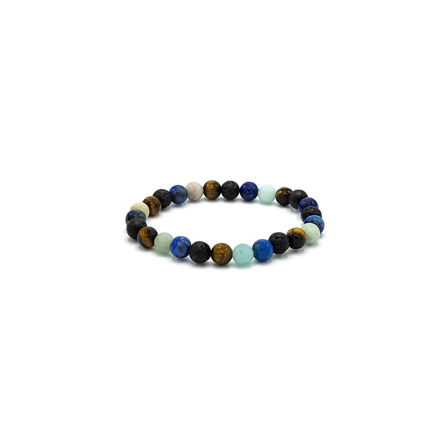 Bracelet pour poignet large en lapis-lazuli, pierre de ... | Pieralune